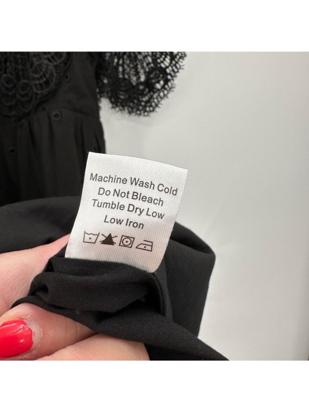 Tuckernuck Black Catalina Midi Dress size M Medium NWT Lace Crochet Long - Picture 8 of 8